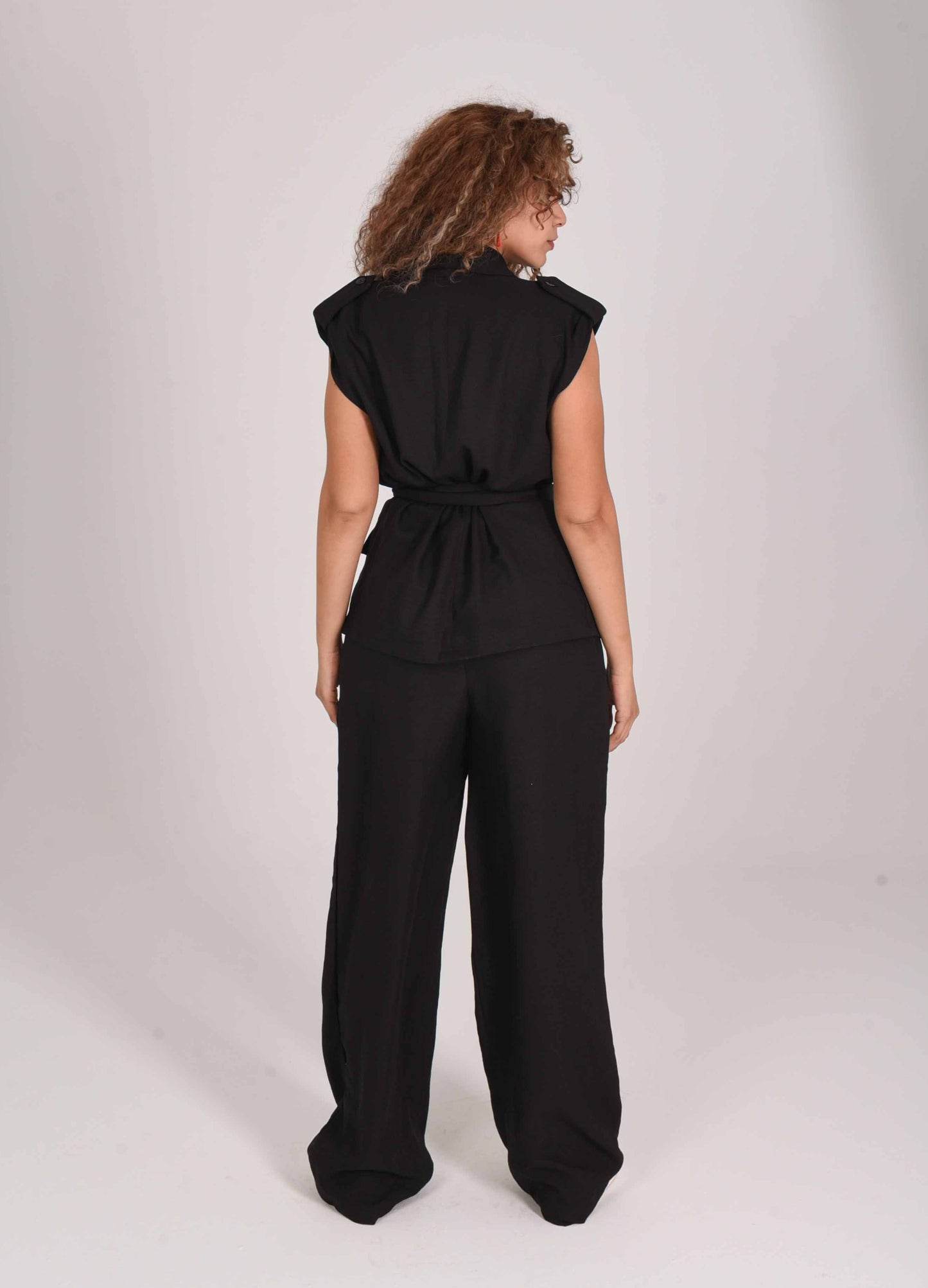 Soft Blended Linen Belted set