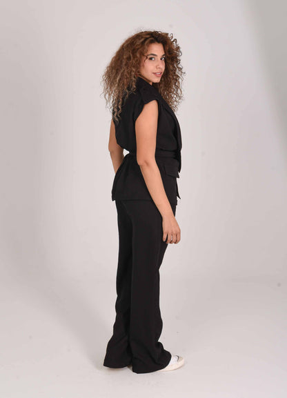 Soft Blended Linen Belted set