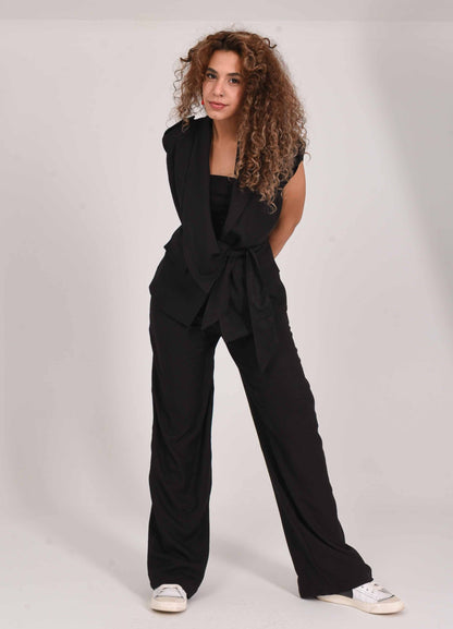 Soft Blended Linen Belted set