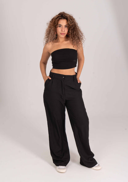 Soft Blended Linen Belted set