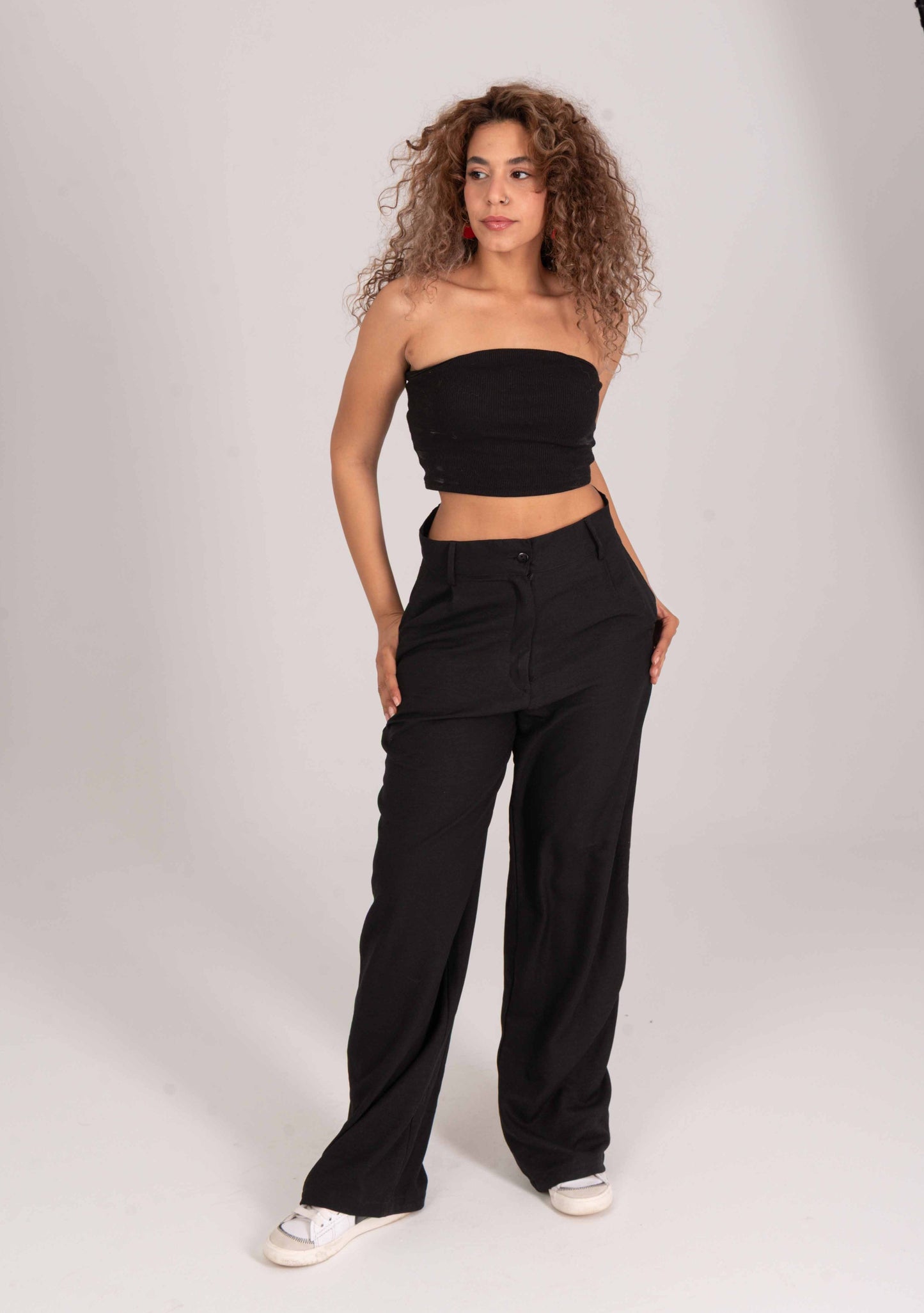 Soft Blended Linen Belted set