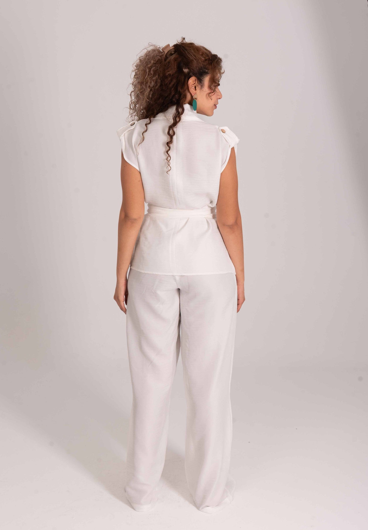 Soft Blended Linen Belted set