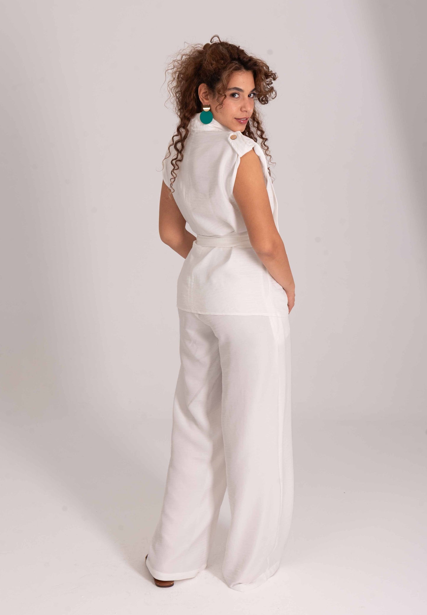 Soft Blended Linen Belted set
