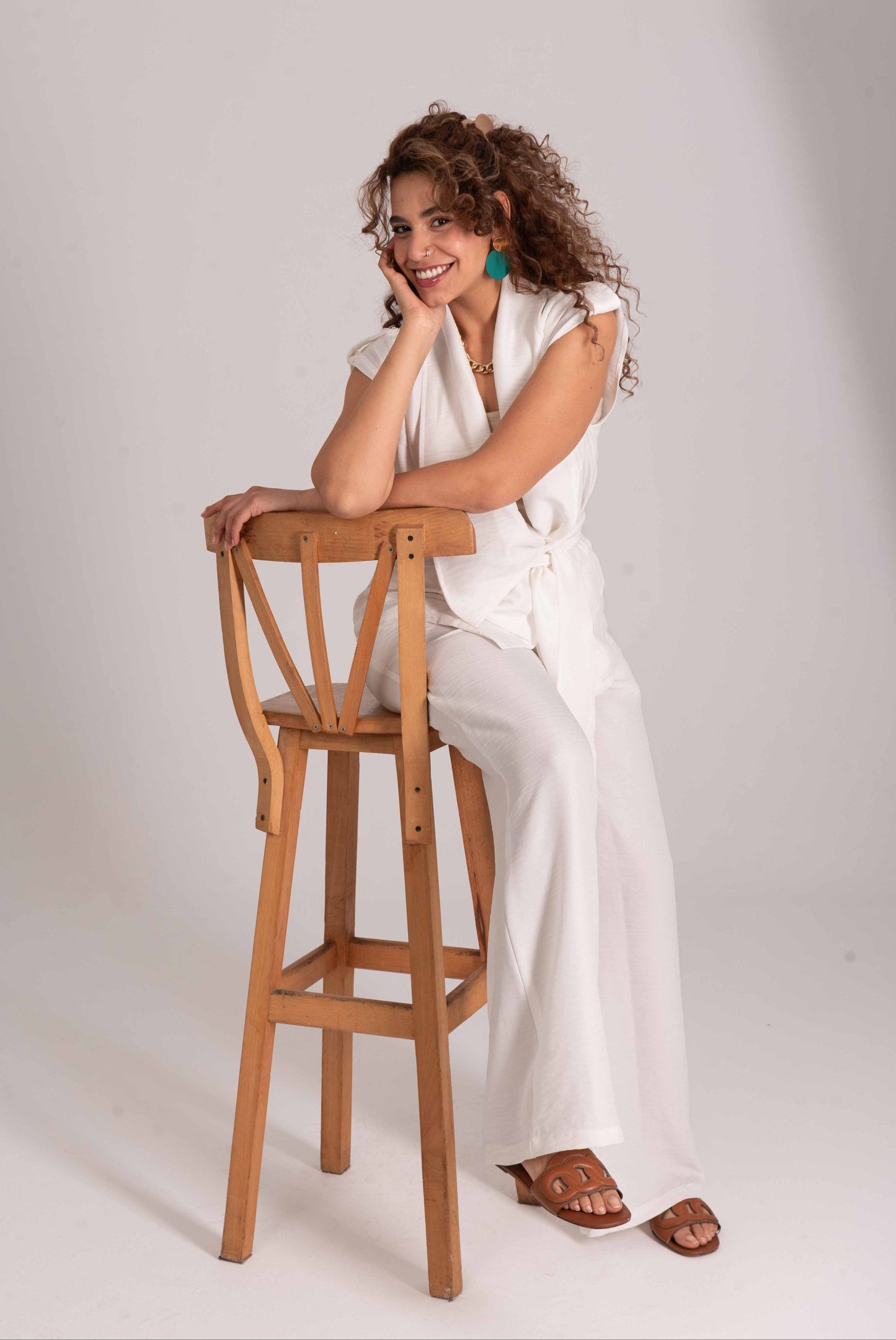 Soft Blended Linen Belted set