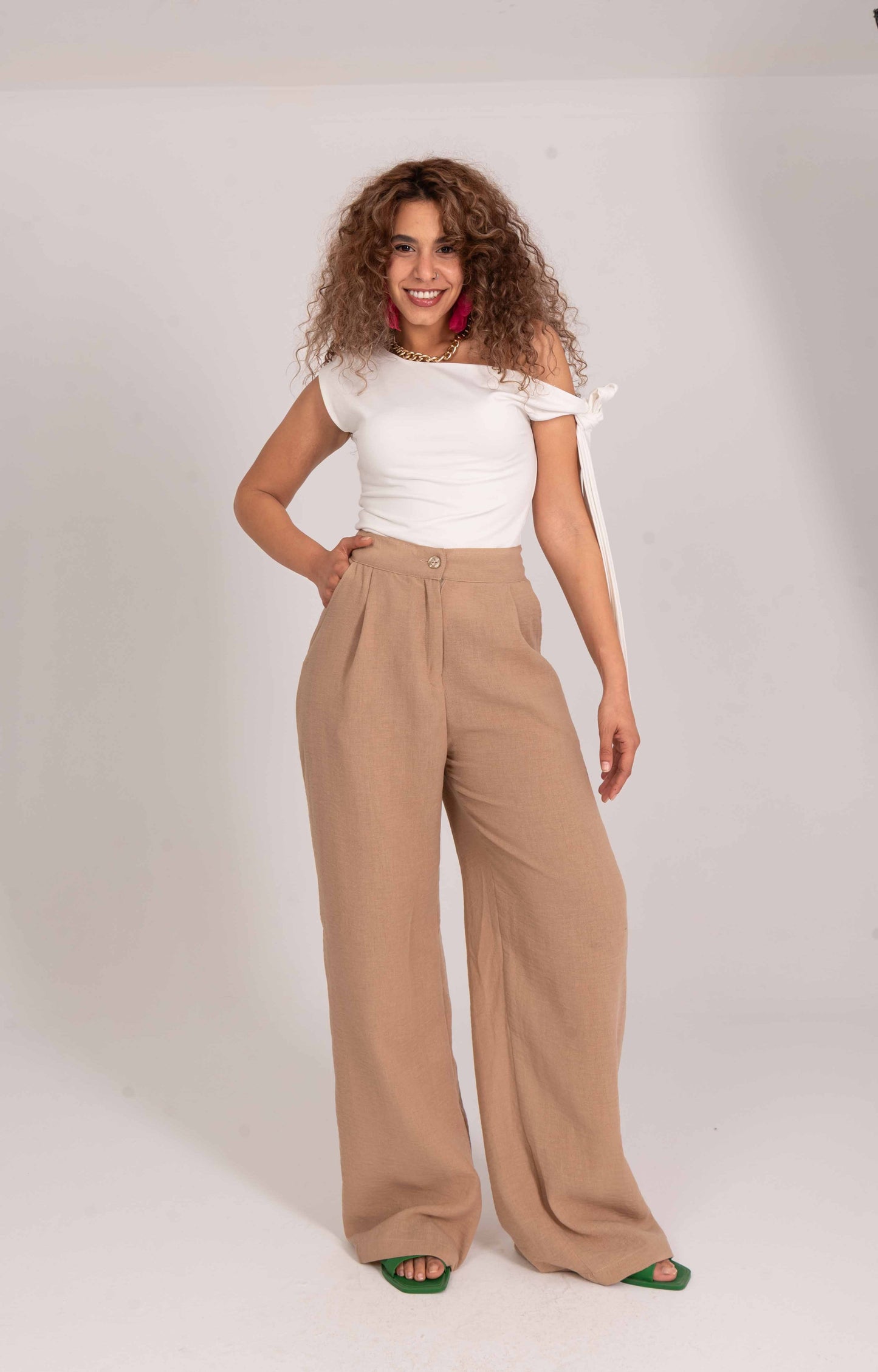 Linen Wide Leg Pants