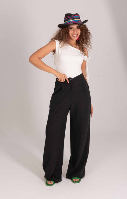 Linen Wide Leg Pants