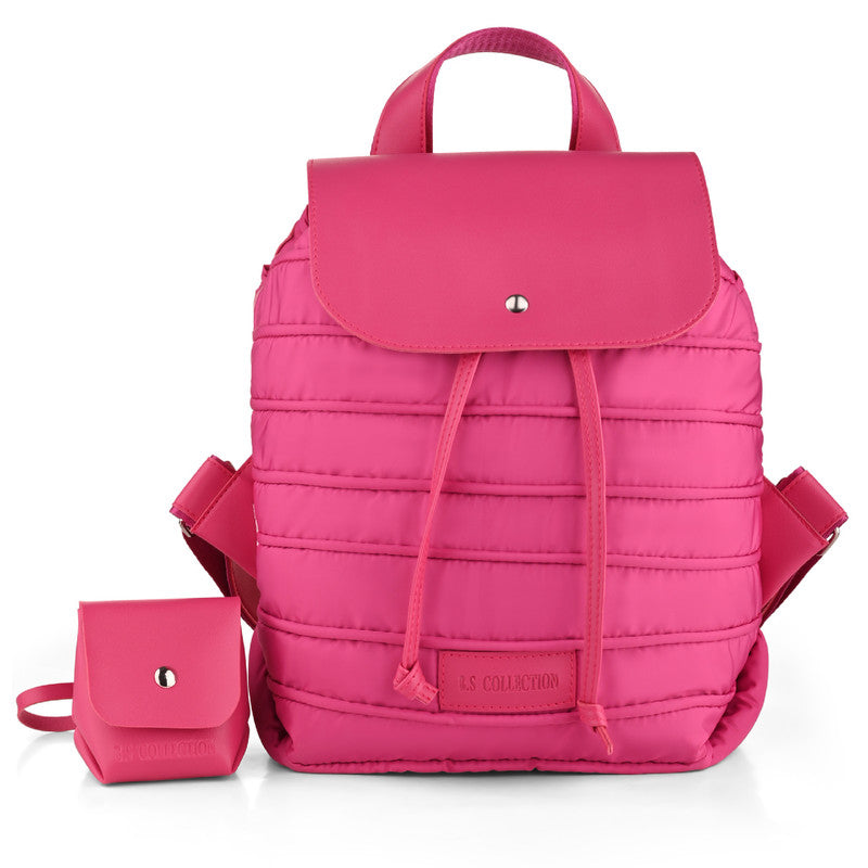 Bee Waterproof Two Toned Backpack - Pink