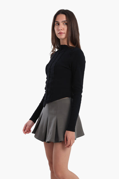 Asymmetrical Frilled Top