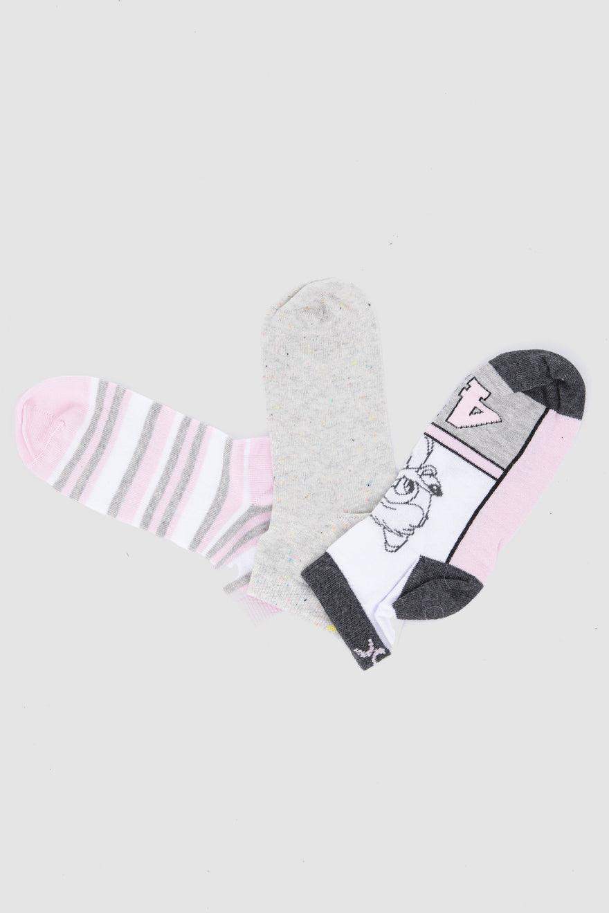 Cotton Ankle Socks - 3 Pairs - Carina - ÙƒØ§Ø±ÙŠÙ†Ø§