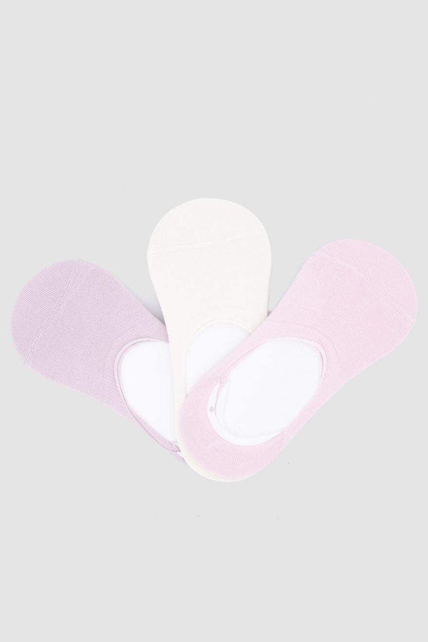 Cotton Invisible Socks - 3 Pairs - Carina - ÙƒØ§Ø±ÙŠÙ†Ø§