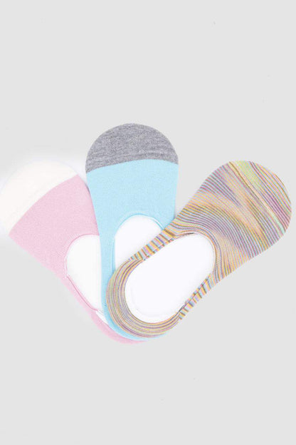 Cotton Invisible Socks - 3 Pairs - Carina - ÙƒØ§Ø±ÙŠÙ†Ø§