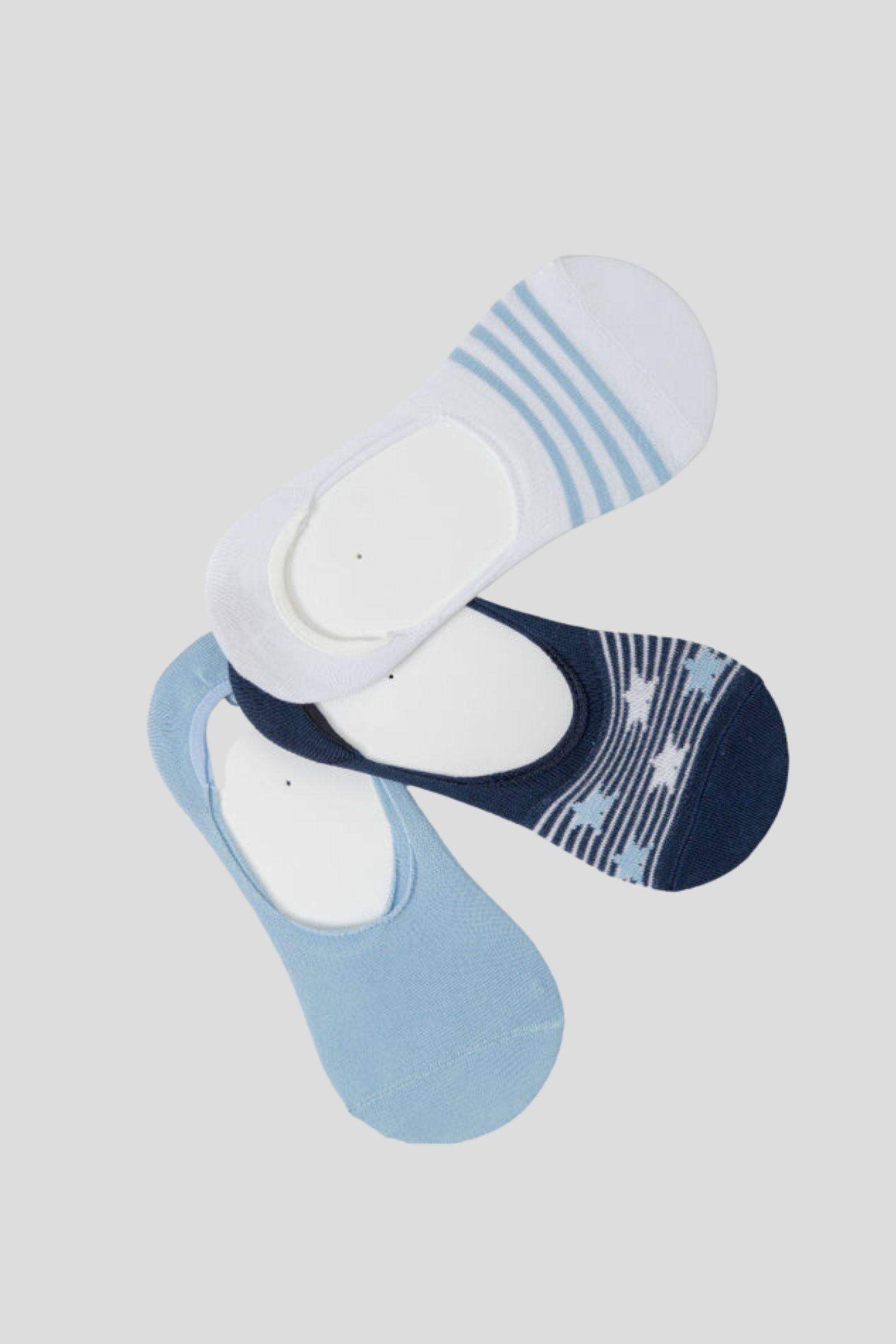 Cotton Invisible Socks - 3 Pairs - Carina - ÙƒØ§Ø±ÙŠÙ†Ø§