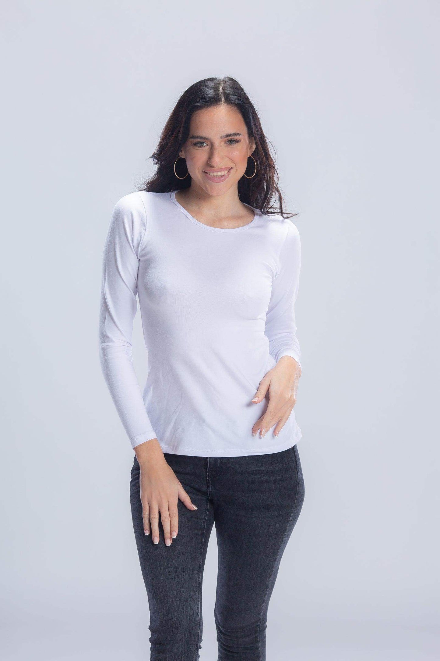 Cotton Round Neck Top - Carina - ÙƒØ§Ø±ÙŠÙ†Ø§