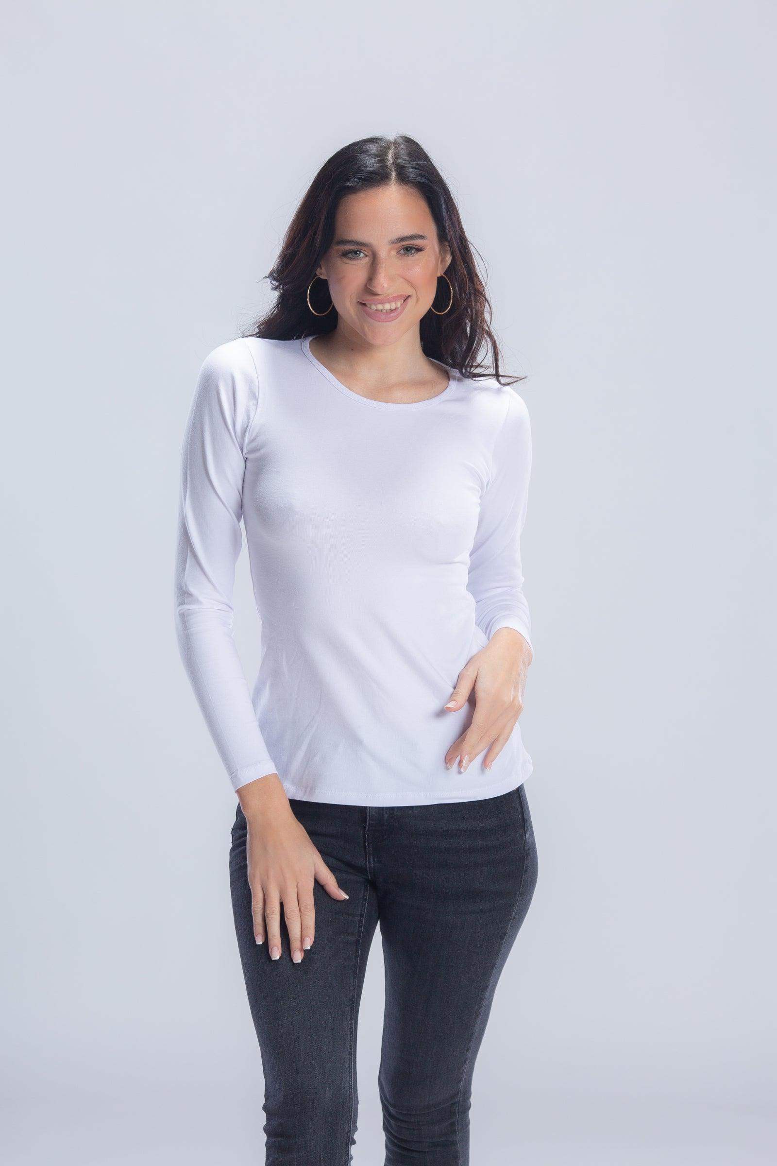 Cotton Round Neck Top - Carina - ÙƒØ§Ø±ÙŠÙ†Ø§