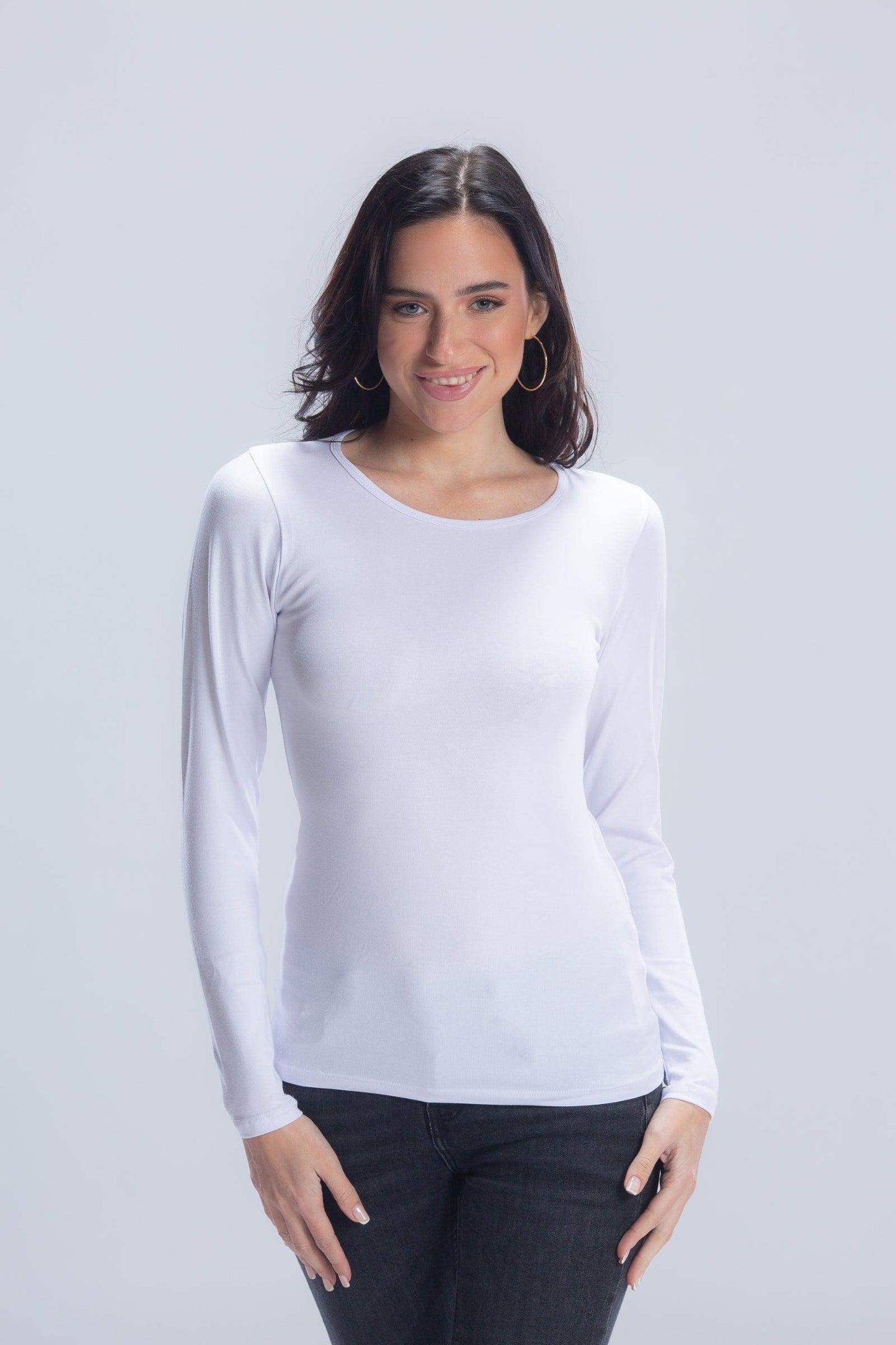 Cotton Round Neck Top - Carina - ÙƒØ§Ø±ÙŠÙ†Ø§