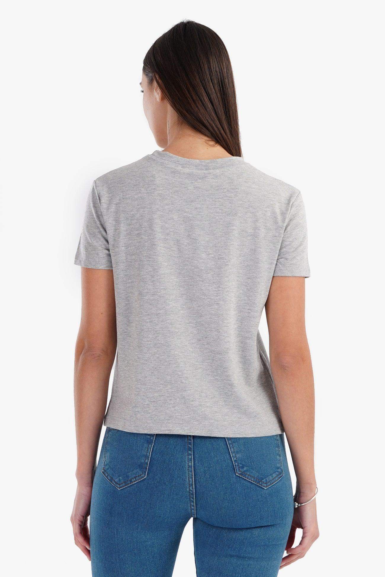 Cotton T-Shirt with Chest Pocket - Carina - ÙƒØ§Ø±ÙŠÙ†Ø§