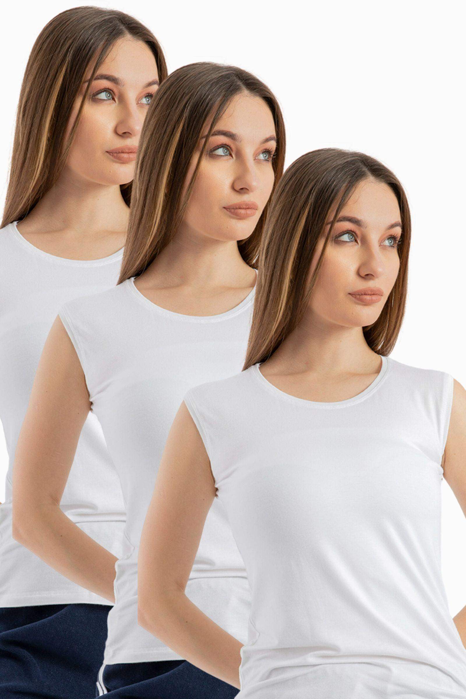 Crew Neck Seamless Microfiber Sleeveless Top (Pack of 3) - Carina - ÙƒØ§Ø±ÙŠÙ†Ø§