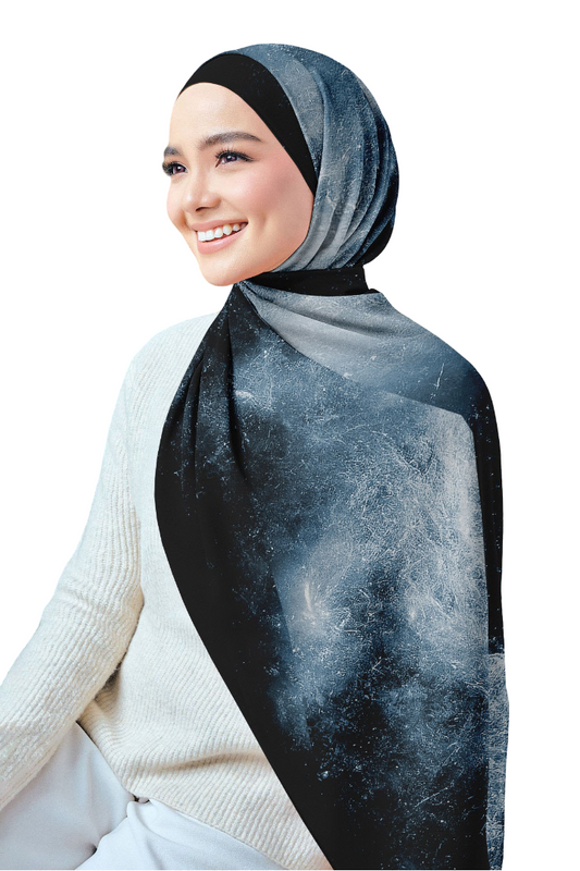 Printed Chiffon Crepe Scarf