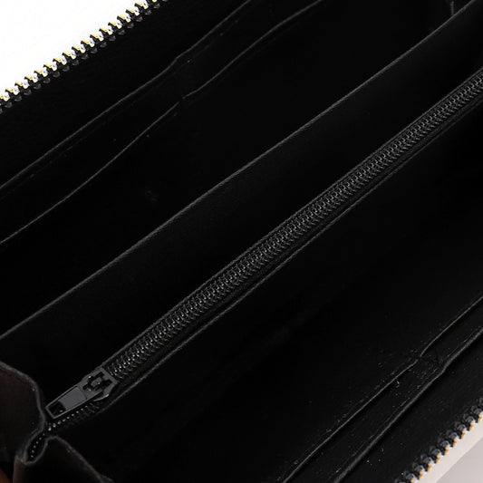 Synthetic Leather Zipped Wallet - White