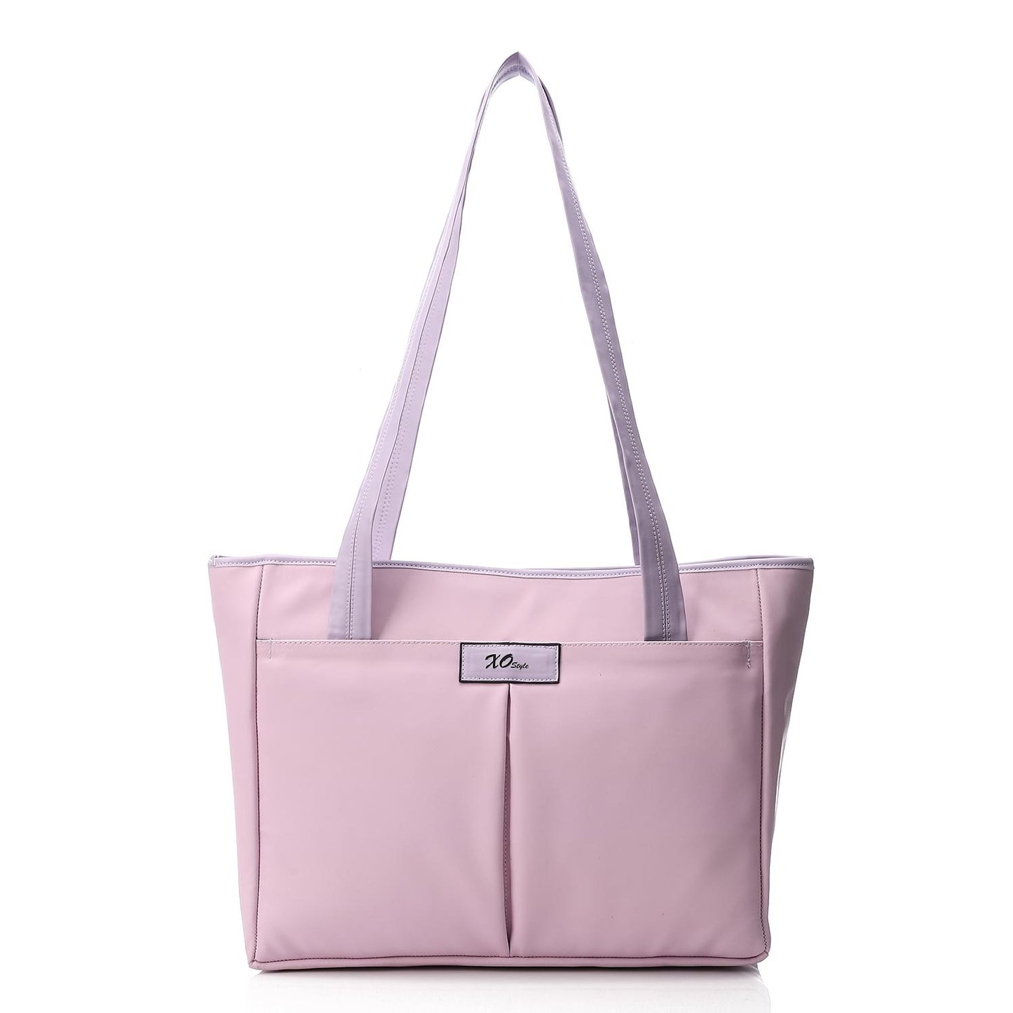 Synthetic Tote Shoulder Bag - Purple