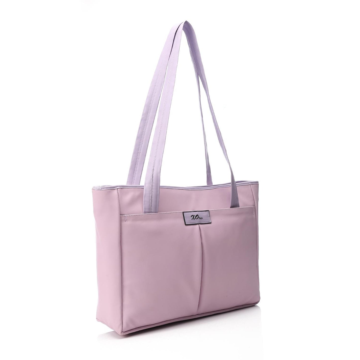 Synthetic Tote Shoulder Bag - Purple