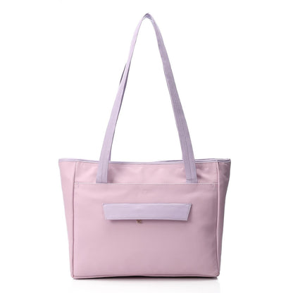 Synthetic Tote Shoulder Bag - Purple