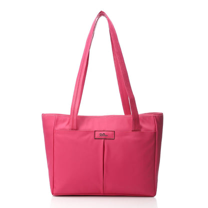 Synthetic Tote Shoulder Bag - Pink