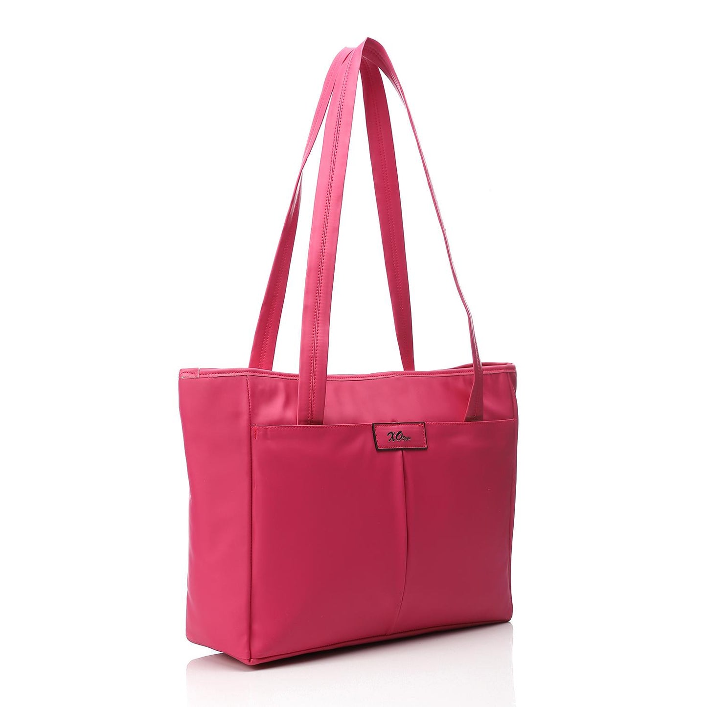 Synthetic Tote Shoulder Bag - Pink