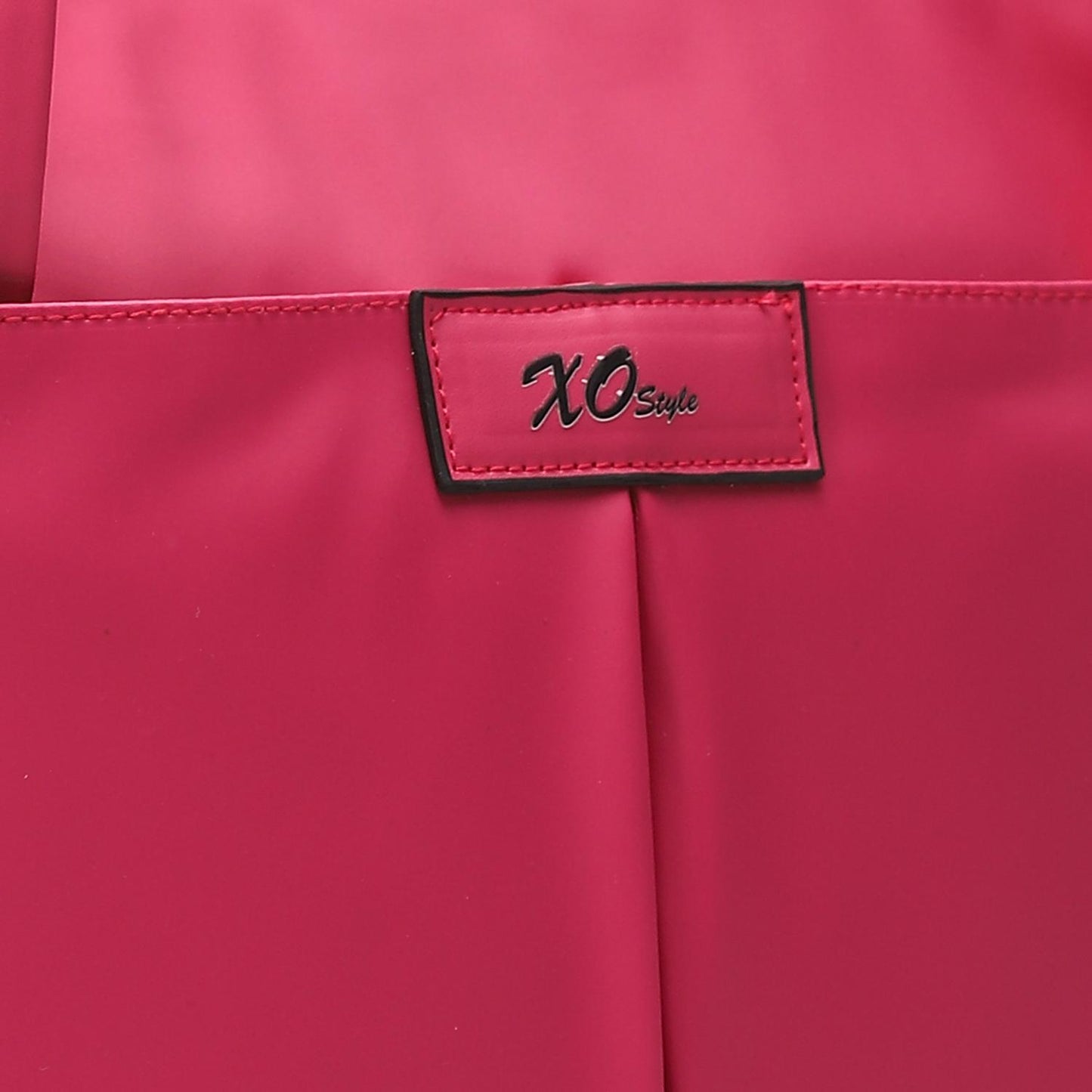 Synthetic Tote Shoulder Bag - Pink