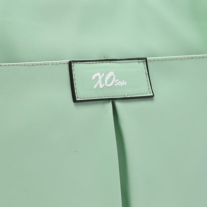 Synthetic Tote Shoulder Bag - Turquoise