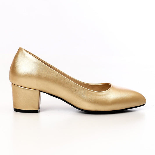 Faux Leather Classic Metallic Pointed Pump