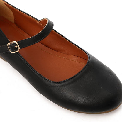 PU Classic Mary Jane Flats