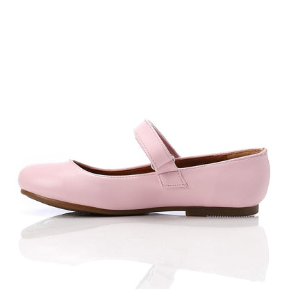 Faux Leather Solid Mary Jane Shoe - Pink
