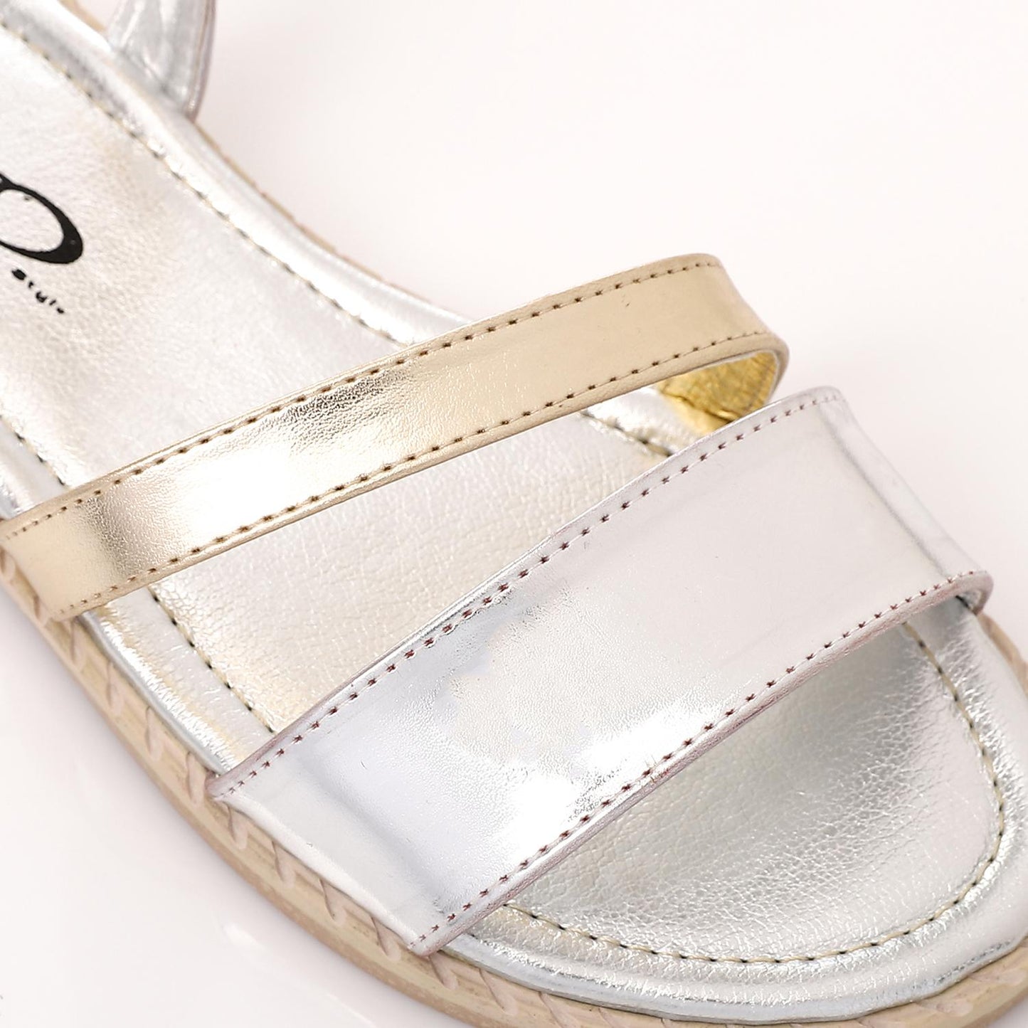 Leather Soft Casual Kids Sandals - Silver