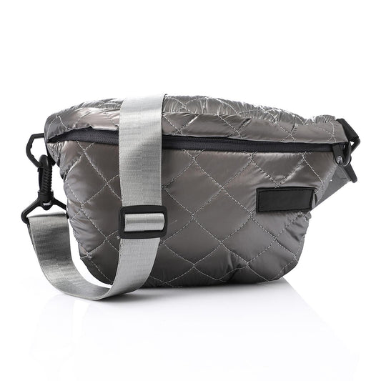 Synthetic Waist Bag - Dark Grey