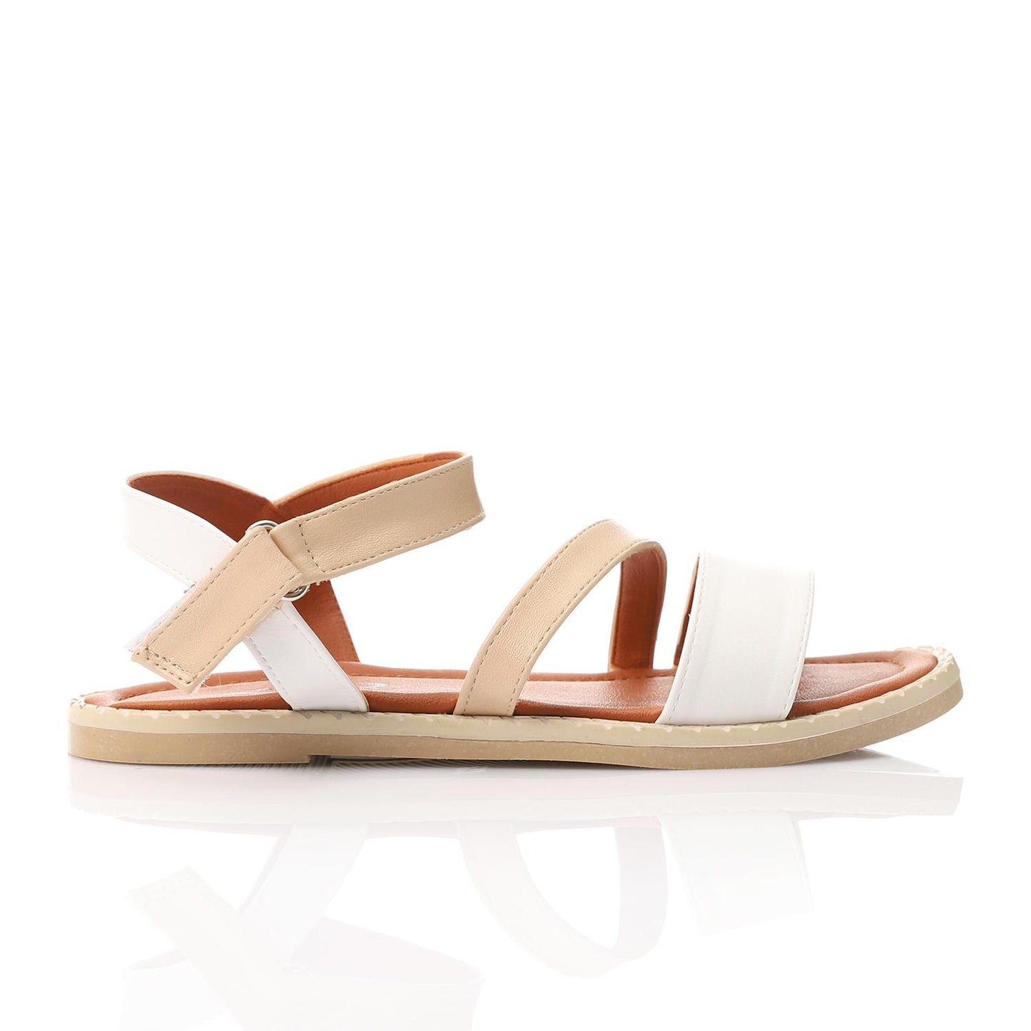 Leather Soft Casual Kids Sandals - White