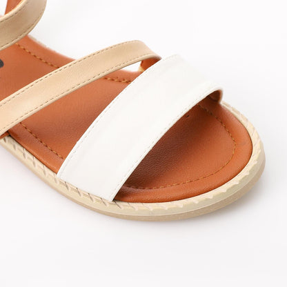 Leather Soft Casual Kids Sandals - White