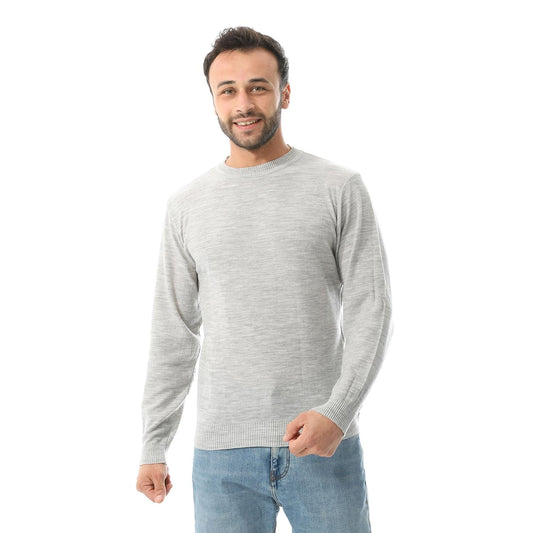 Wool Mélange Sweater - Light Grey