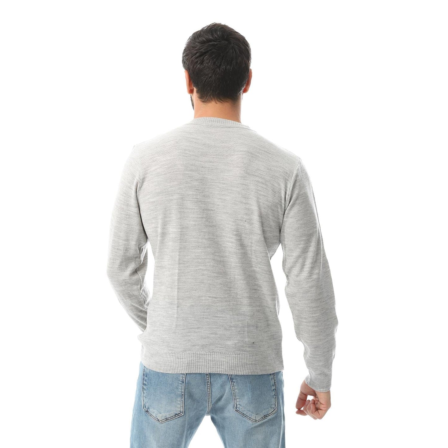 Wool Mélange Sweater - Light Grey