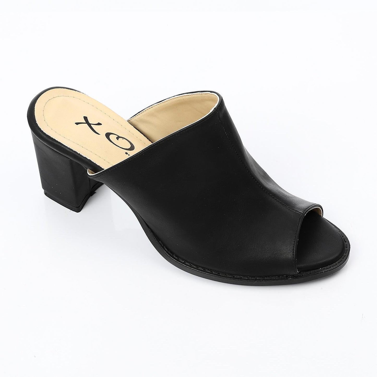 Leather Mule Shoes - Black
