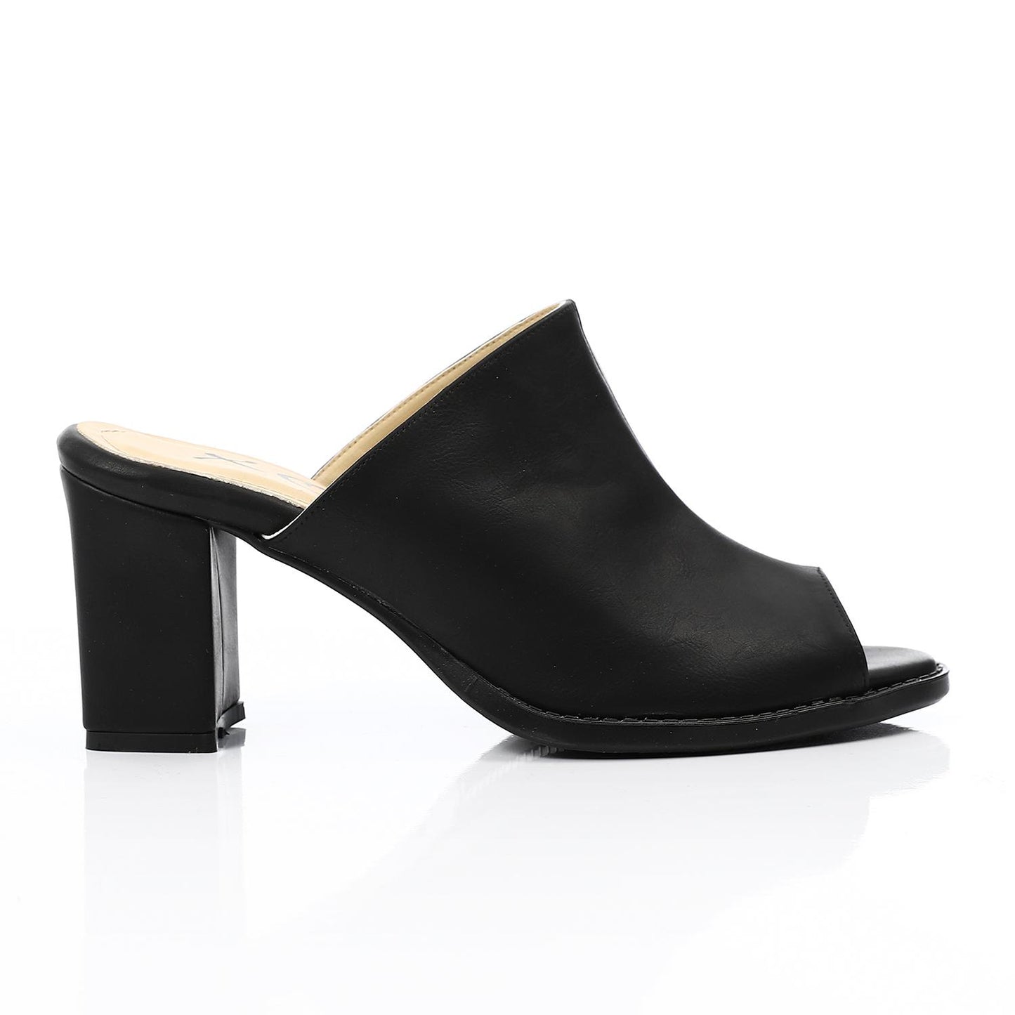 Leather Mule Shoes - Black