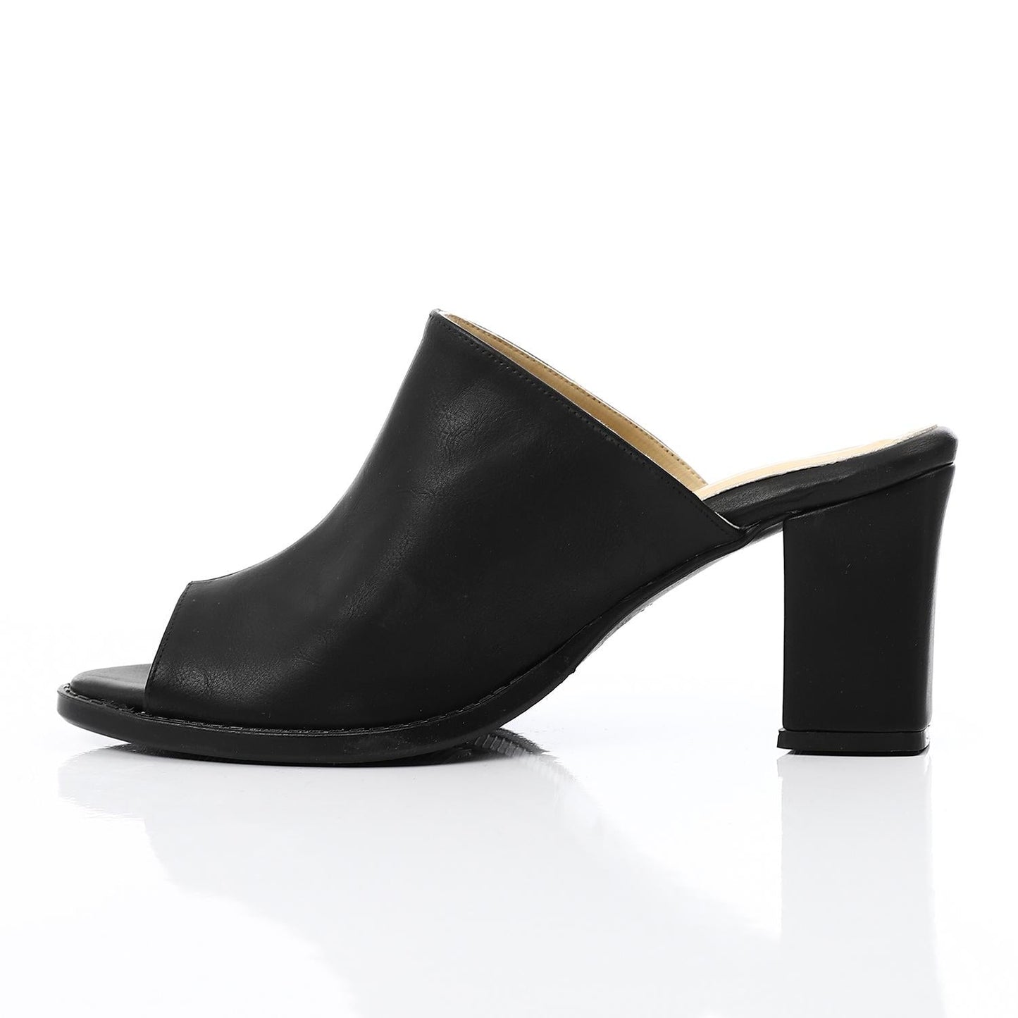 Leather Mule Shoes - Black