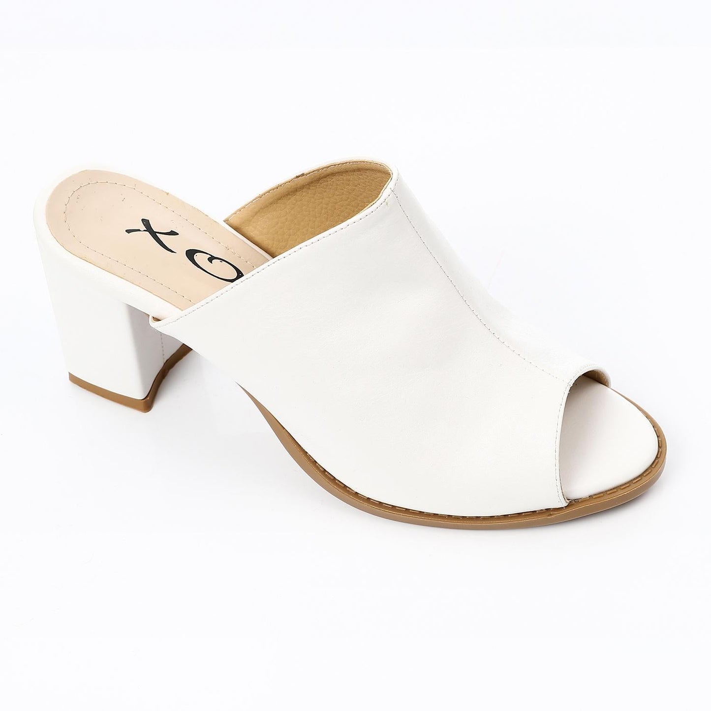 Leather Mule  - White