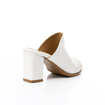 Leather Mule  - White