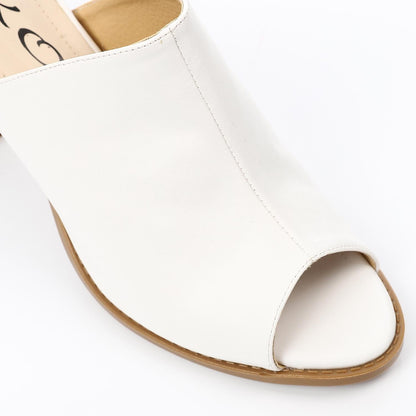 Leather Mule  - White