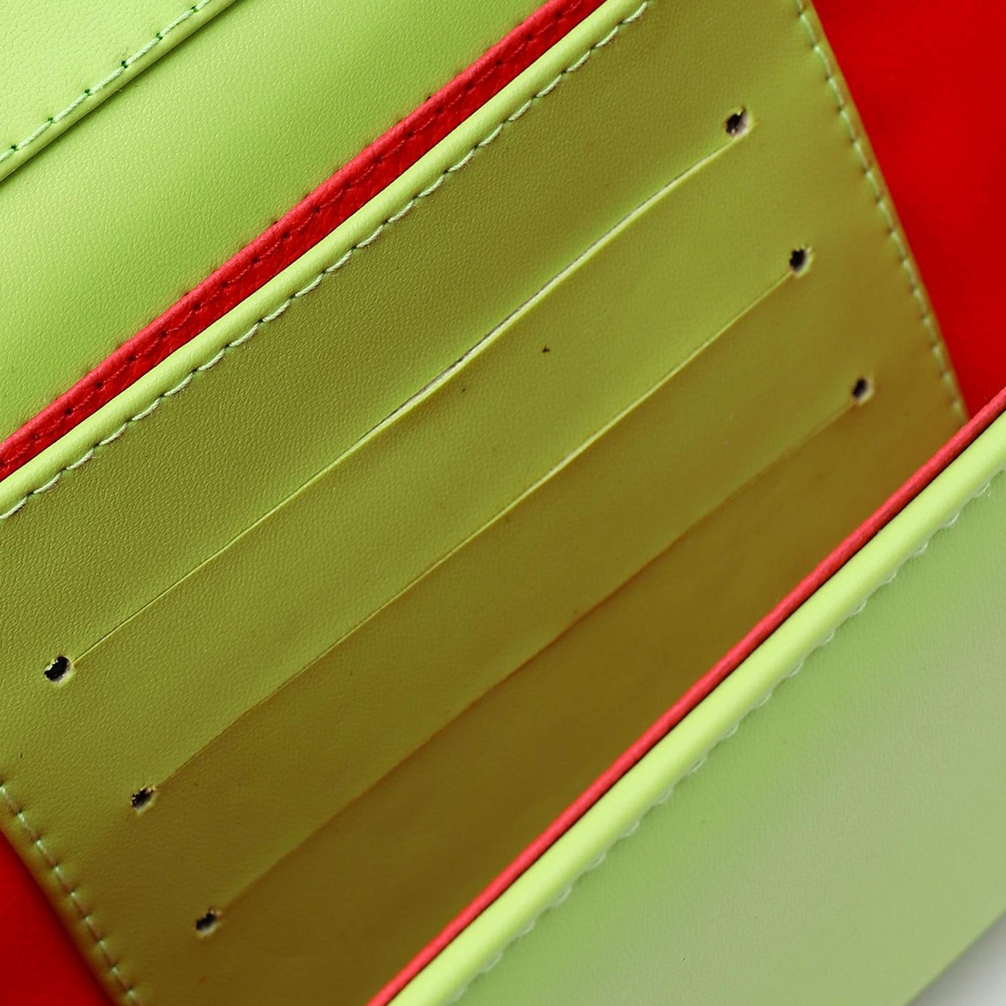 Faux Leather Shoulder Cross Bag - Lime