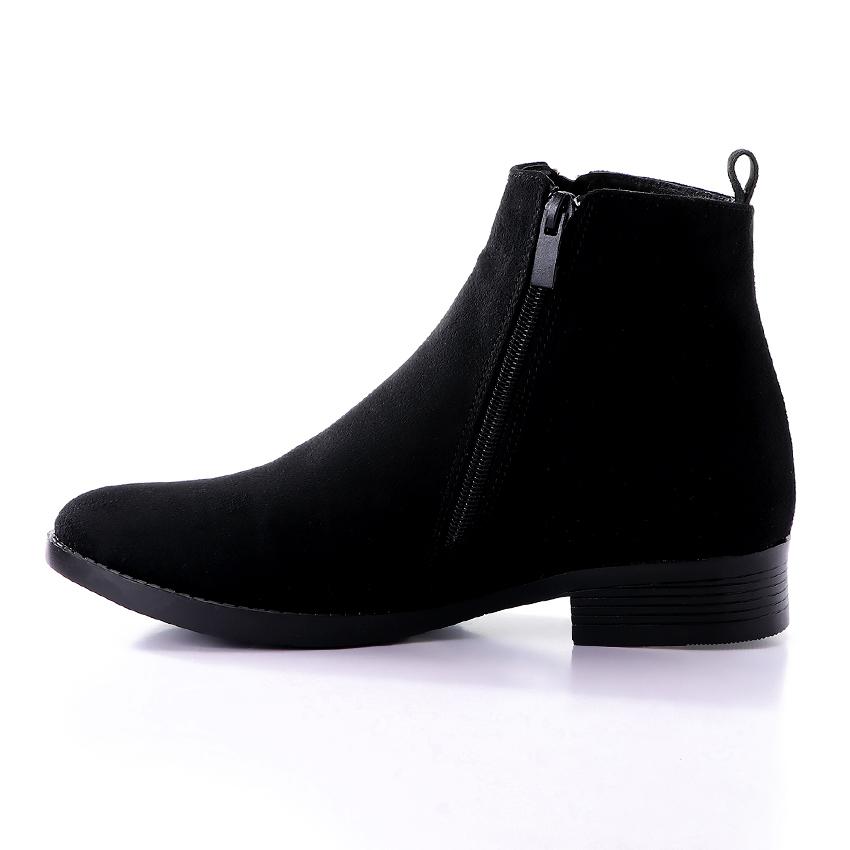 Suede Ankle Boots - Black