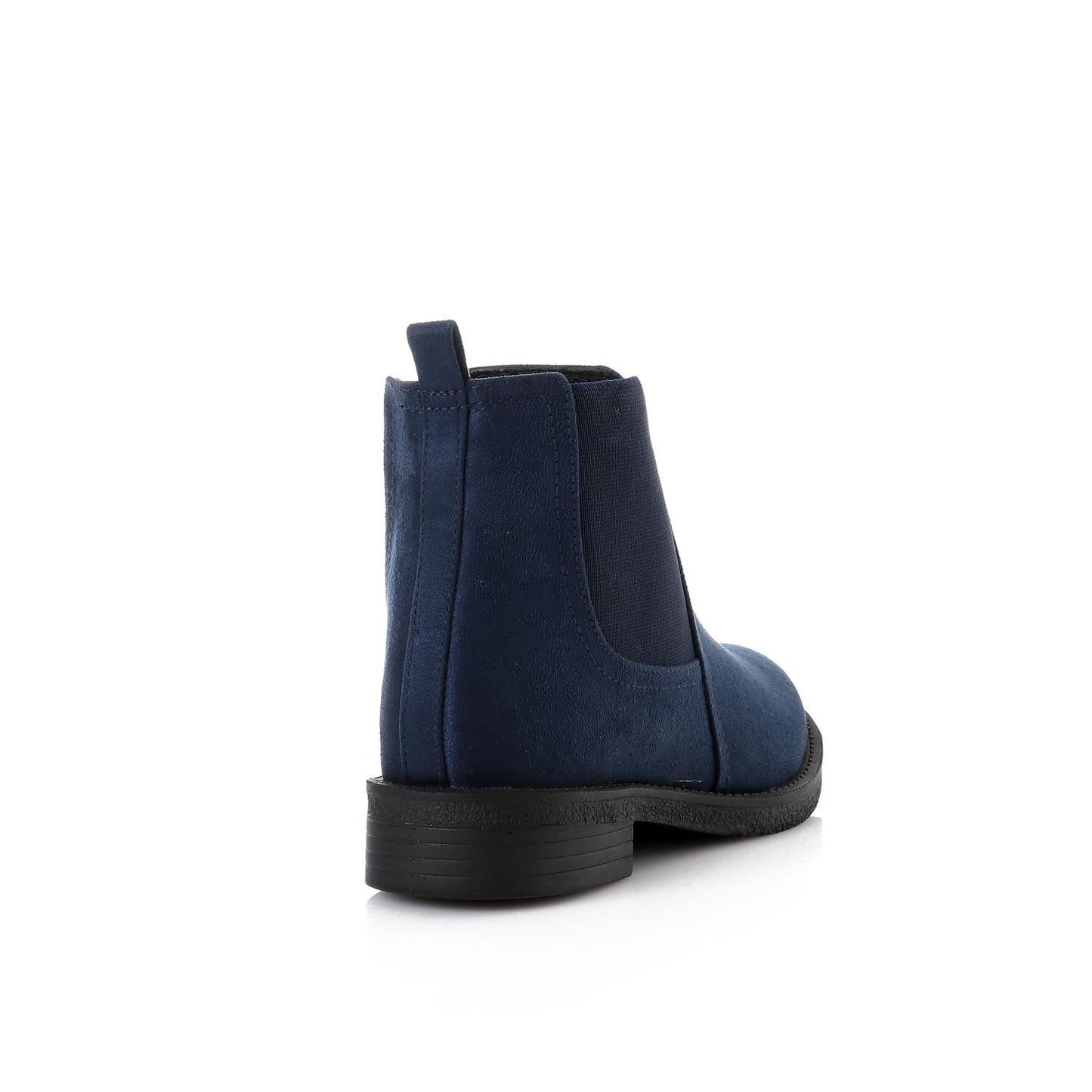 Faux Leather Ankle Boot - Navy