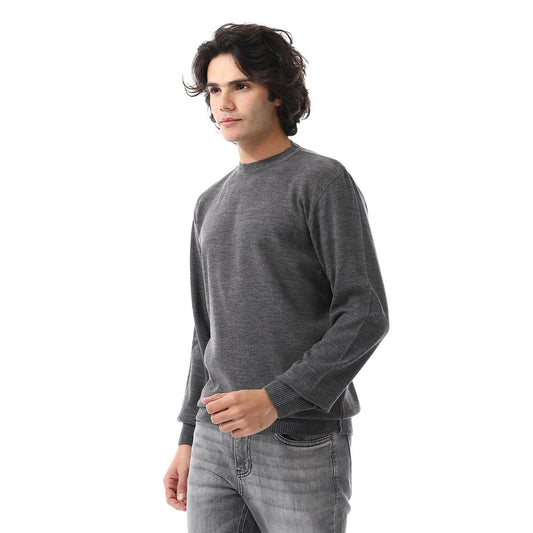 Wool Mélange Sweater - Grey