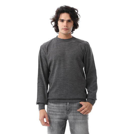 Wool Mélange Sweater - Grey
